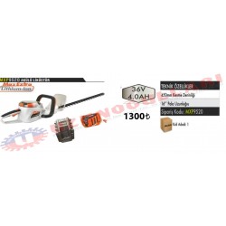 MAX EXTRA AKÜLÜ ÇİT BİÇME  MXP9520 36V-4AMP.Lİ-İON